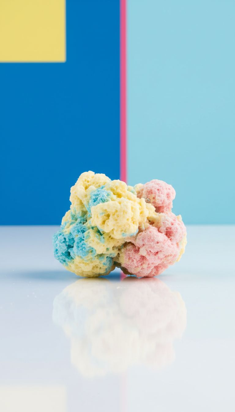 Lemon fizz freeze-dried taffy